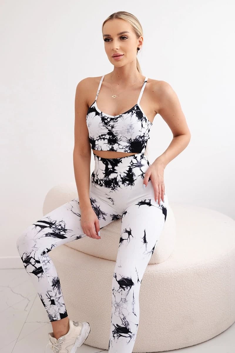 Komplet damski nylonowy z push up Amarilli, farba Biela