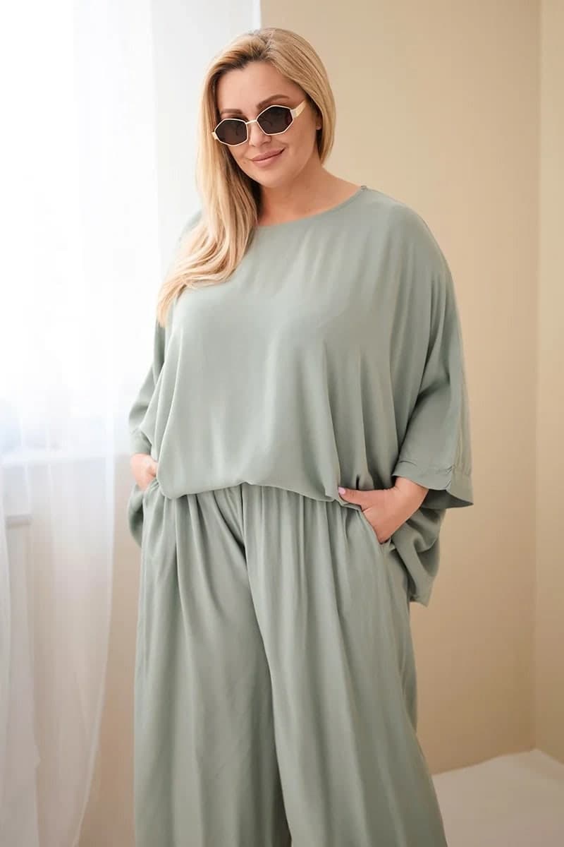 Komplet damski wiskozowy plus size Tenera